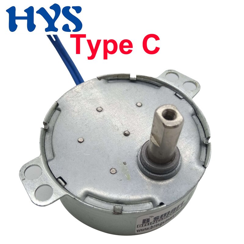Mini Moor-moteur synchrone 4W, 220V, 110V, 5V, 6V, 9V, 12V, 24V, 0.9/1.7/2.4/10/70 tr/min, réducteur à œufs, ventilateur, TYC-50