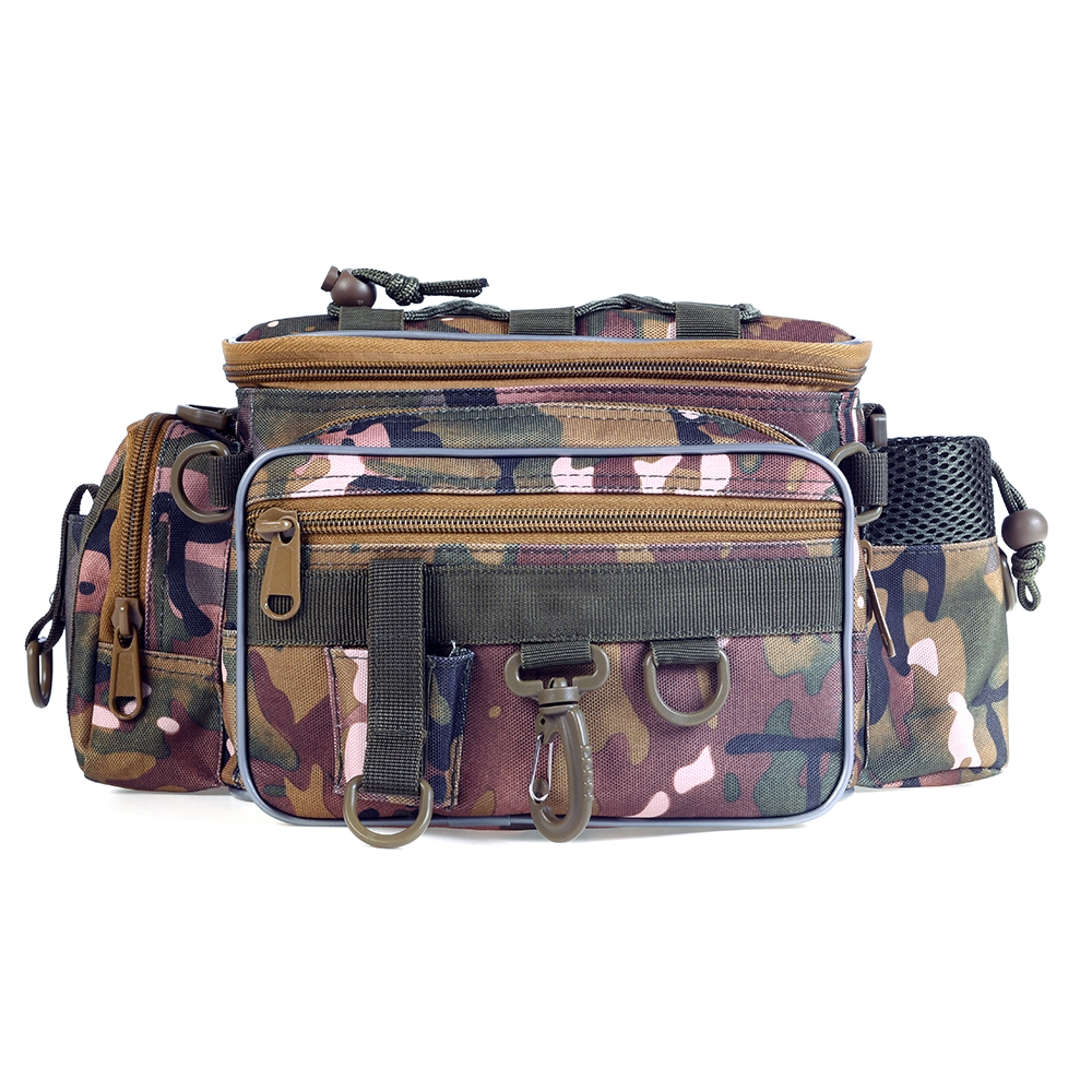Blusea bärbar fiskeväska utomhus enkelaxel fiske midjepackväska fiske dragrulle pesca förvaringsväska vattentät: Default Title