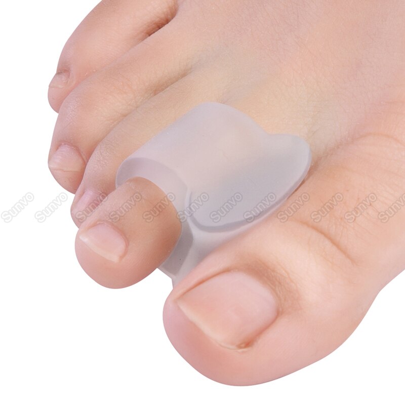 Siliconen Teen Separator Hallux Valgus Corrector Grote Tenen Orthopedische Bunion Correctie Duim Stijltang Richter Voetverzorging Gereedschap: 1Pair Transparent