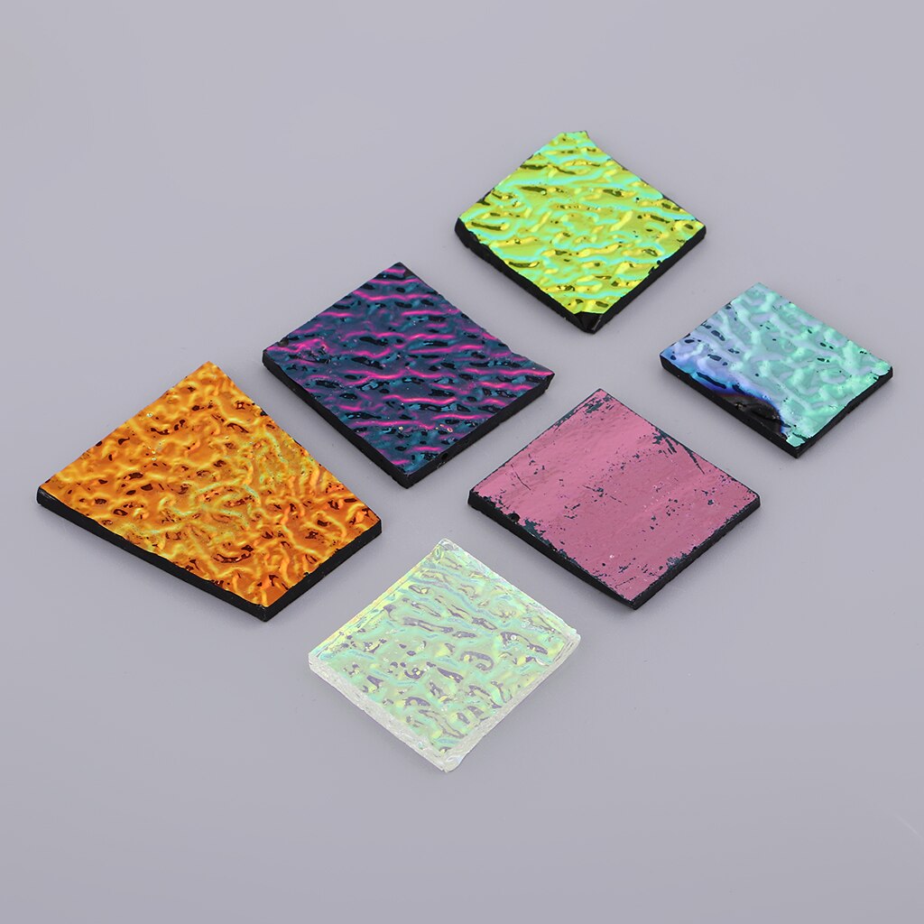 5 Set Dichroic Glas Scraps Coe 90 Smeltbaar Glas voor DIY Sieraden Maken Craft