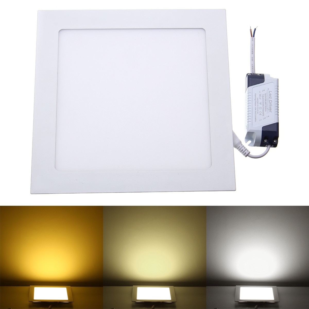 20W Vierkante Led Panel Licht Verzonken Keuken Badkamer Plafondlamp AC85-265V Led Downlight Warm Wit/Koel Wit/natuurlijk Licht