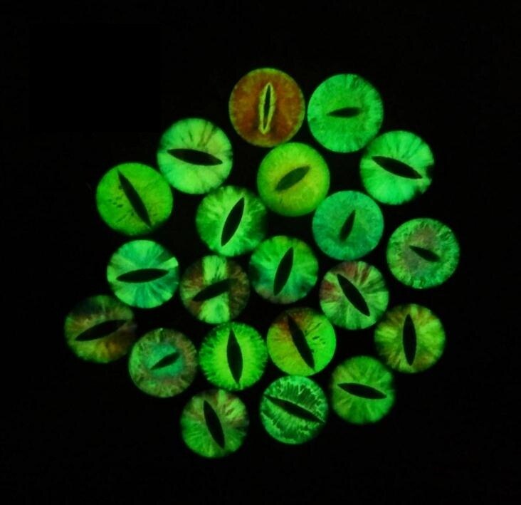 12mm Gem Glass Brads Variety of Animal Eyes POP Jewel Accessories Paper Craft Scrapbook Wedding Supplies Card Valentine DIY: 9