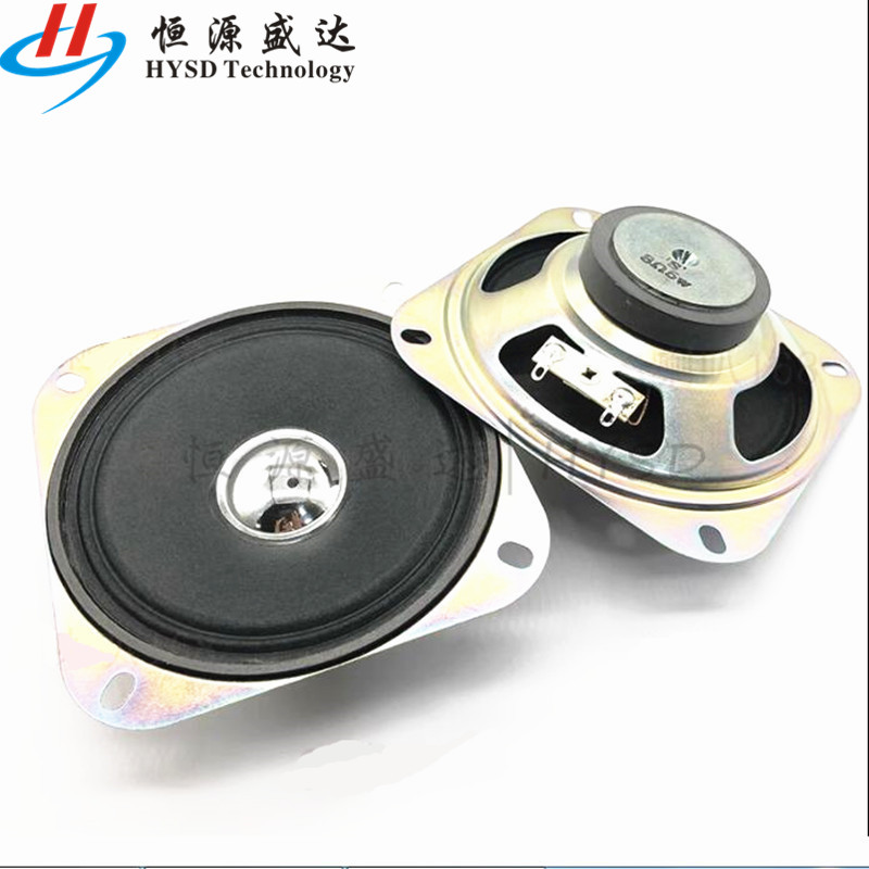 4- tums bärbara ljudhögtalare med fullregisterhögtalare för musik, 4 ohm, 8 ohm , 5w 4r 8r 102mm högtalare, gör-det-själv-högtalare för hemmabio: Svart