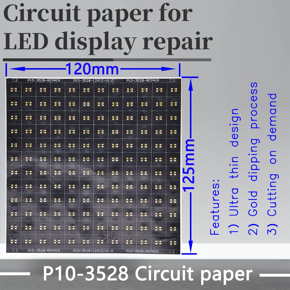 P10 Serie Circuit Papier Led Module Pcb Pad Reparatie P10-3535/3528 120X120mm Pad Papier Om Reparatie Pcb Tijdens Lnstallation: P10-3528