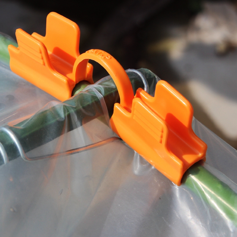 10pcs/lot Pipe Clamp Greenhouse Film Frame Vegetable Fruit Cover Insect Net Sunshade Net Fixing Clamp Clip Home Garden Tools