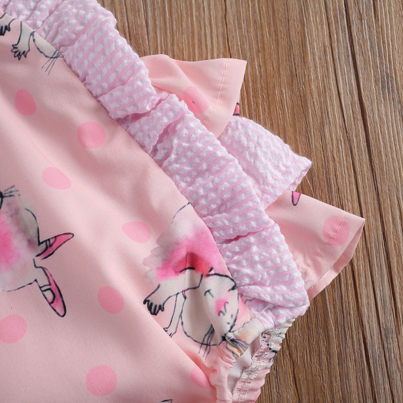 Focusnm 0-24m recém verão adorável bebê meninas meninos bodysuits coelho dos desenhos animados impressão sem mangas babados macacões