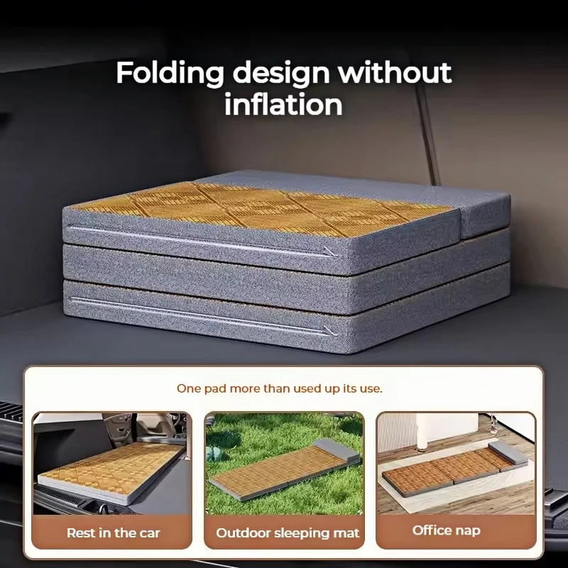 Auto Reise Bett Klappbett Nicht Aufblasbare Camping Bett Büro Rest matt Mit Kissen Auto Hinten Isomatte Klapp Verlängerung Gremium
