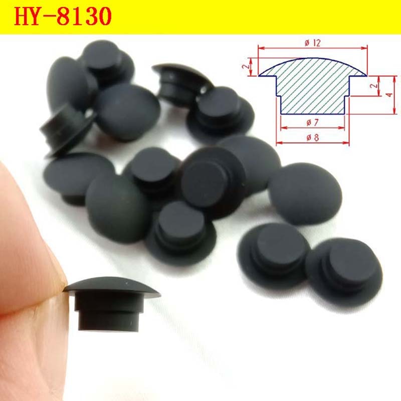 Hy -8130 silikone stik gummiprop kasse støvplug cambed cover elastisk miljømæssig tætning hul plug plug cap 8mm