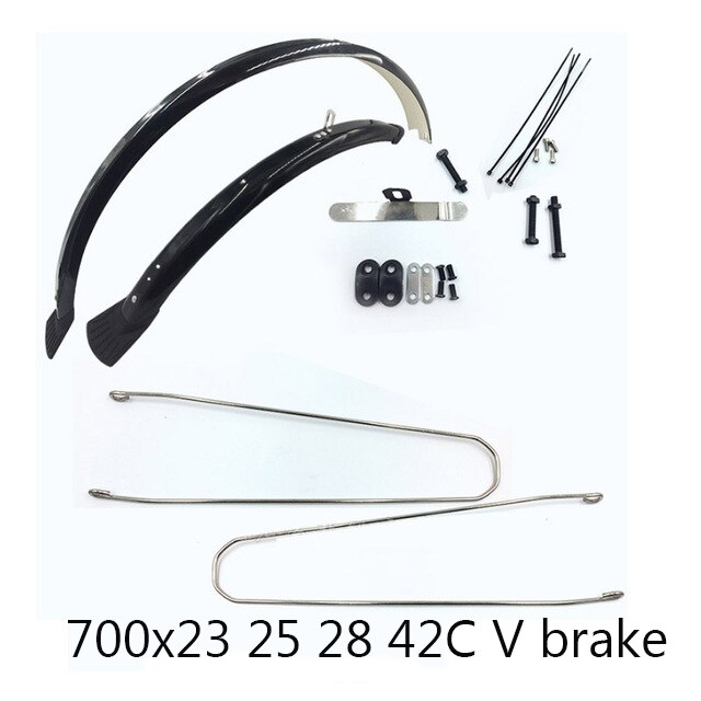 Garde-boue de vélo 26 27.5 pouces 29 pouces, ailes de vélo vtt, garde-boue avant et arrière: 700C V brake