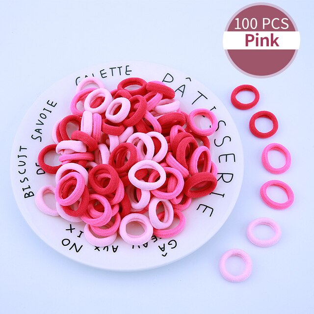 100pcs bebê meninas colorido pequeno elástico faixas de cabelo crianças titular rabo de cavalo faixa de borracha mini acessórios de cabelo: SFS0003