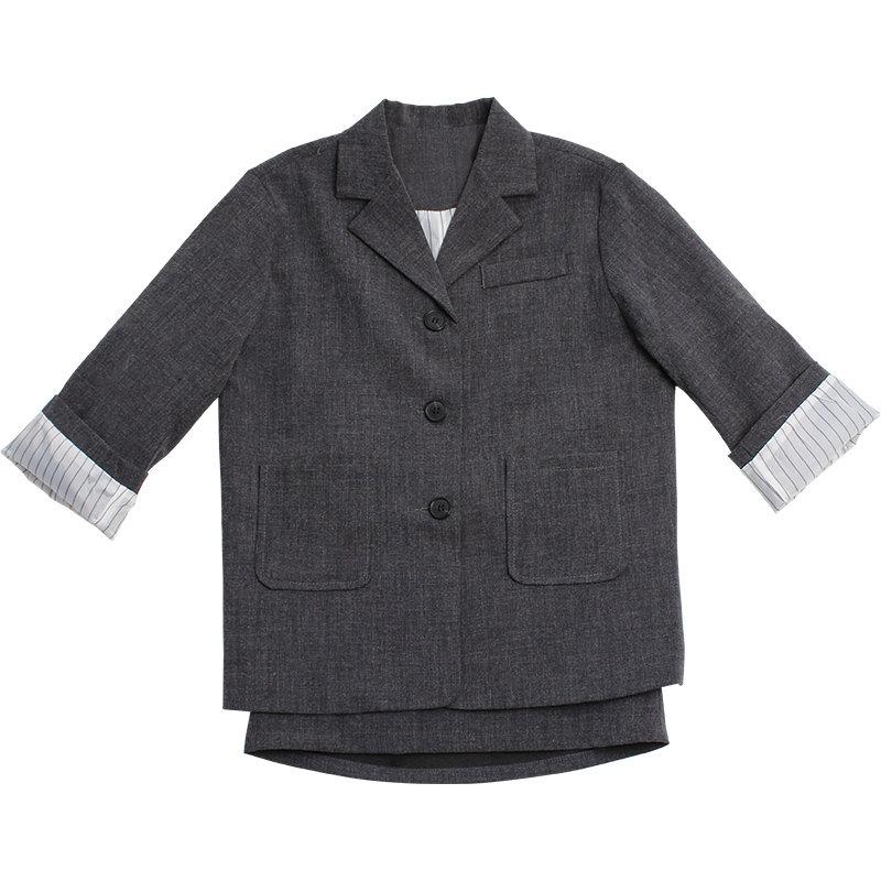 Teenage Girls Formal Wedding Party Autumn Girls Solid Color Skirt Suit Blazer School Two-Piece Suit Sets Children's Clothes