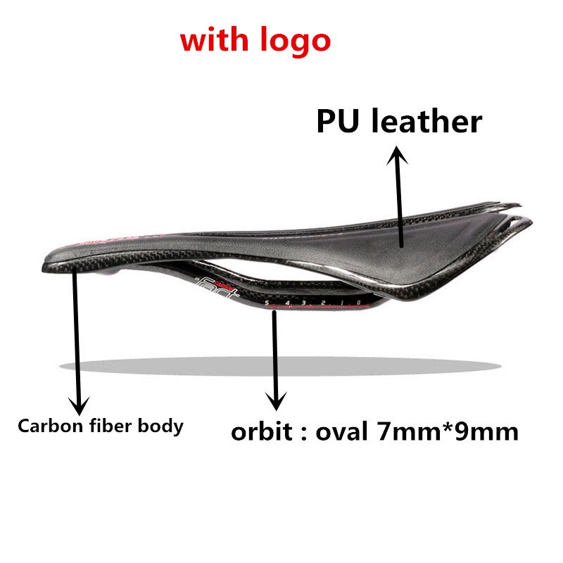 3K Carbon Fiber Bike Saddle Red Road Special Mtb Toupe Bicycle Seat Cycling Parts Leather Saddle Racing D