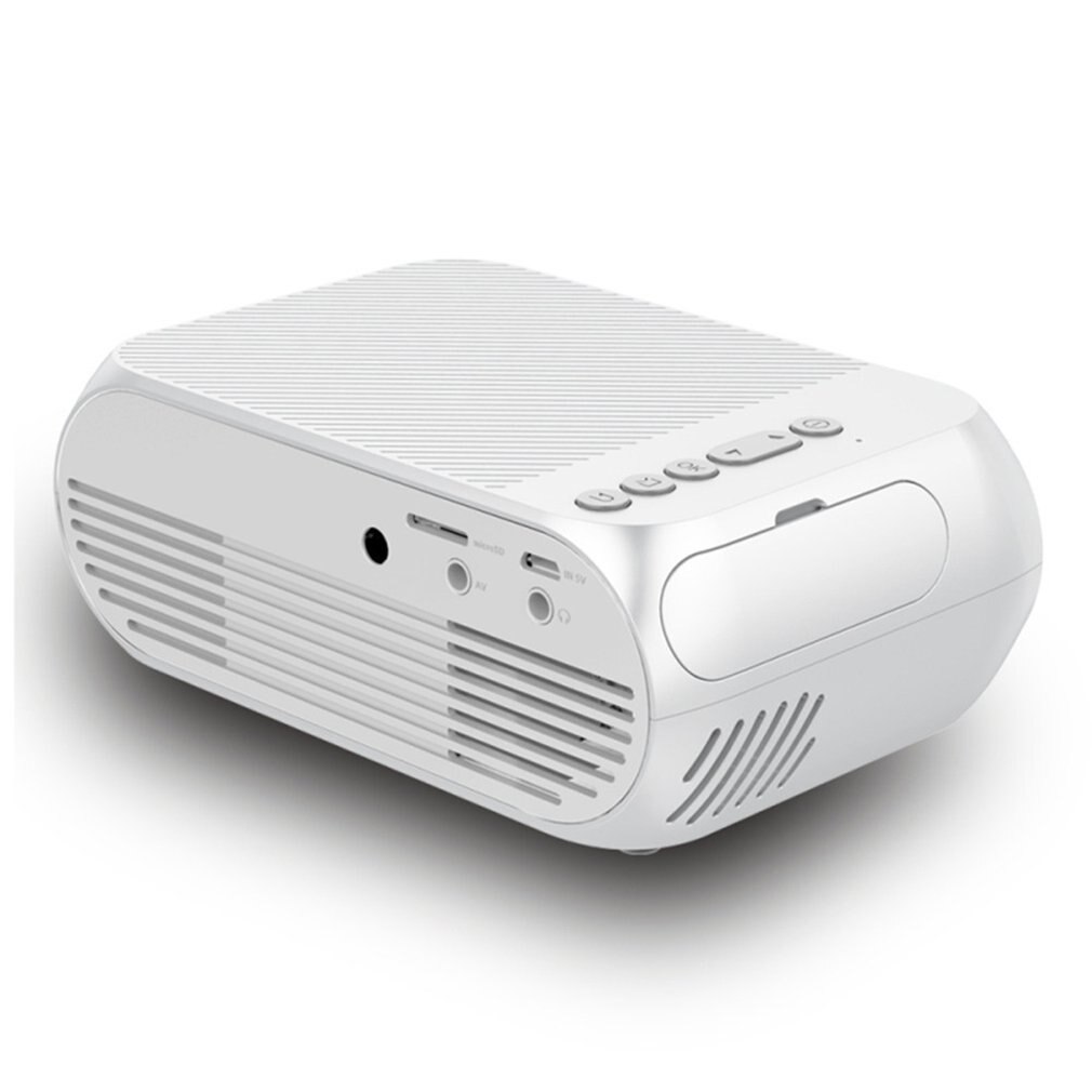 Yg320 hvide mini bærbare ledede projektorer usb hdmi hjemmebiograf projektor til mobiltelefon hjemmebiograf til eu-stik