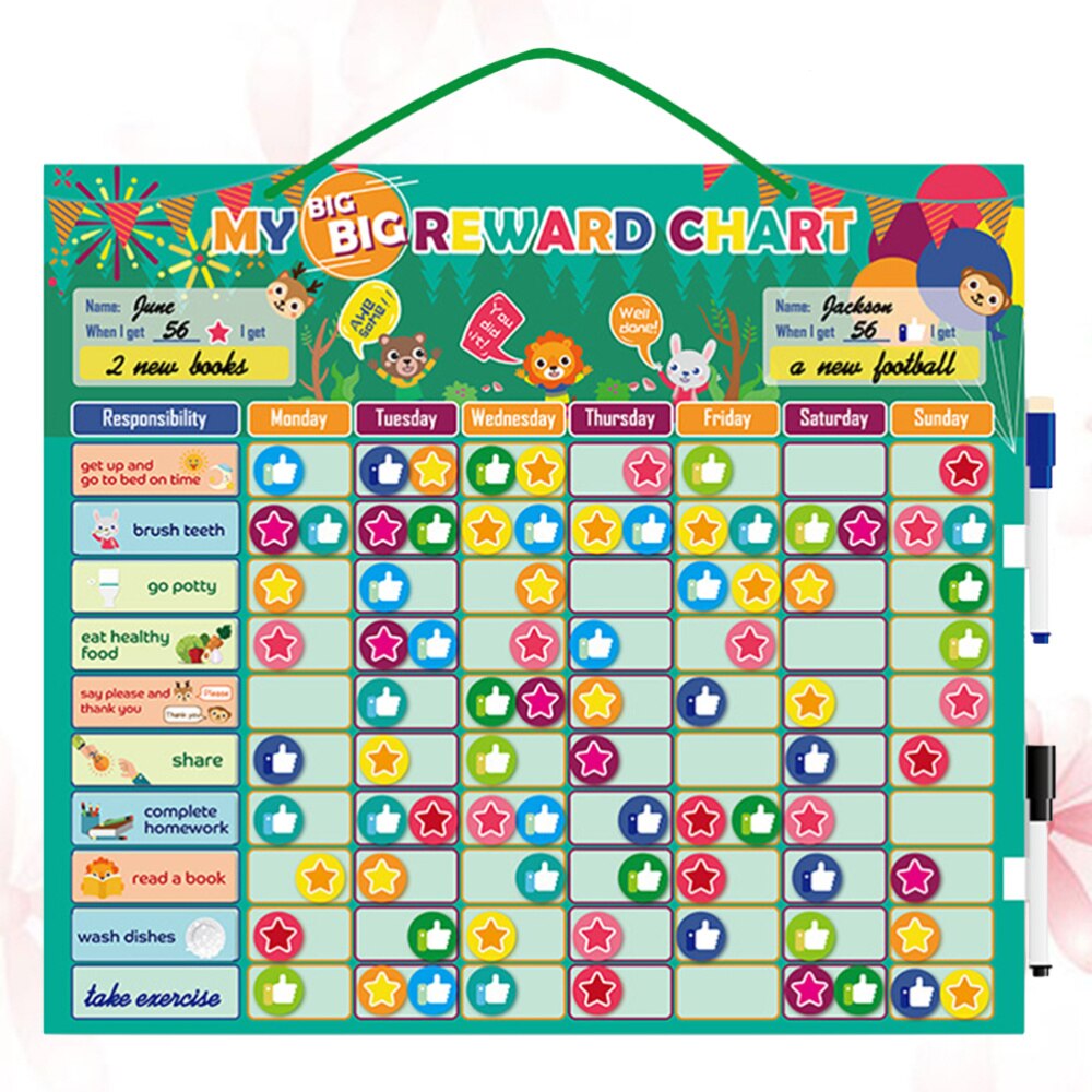 auto-regolazione Magnete Da Tavolo Tabella di Disciplina standard Buone Abitudini Tabella di Ricompensa auto Durevole disco di Crescita Bordo Appeso Ricompensa