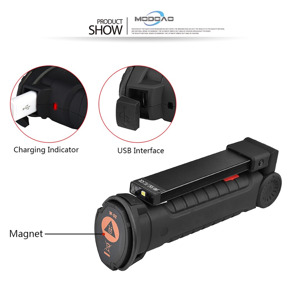 Verlichting Oplaadbare Led Zaklamp Lantaarn Inspectie Lamp Spotlight Super Bright Torch Camping Licht Cob Led Lamp