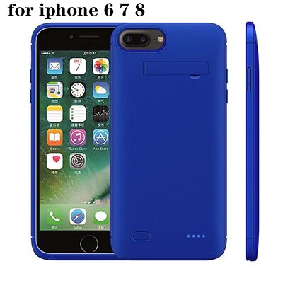 10000mah Power bank case For iPhone 6 6s 7 plus case Battery Charger Case For iPhone X XS XR 11 Pro Power Bank Charging Case: Blue 6 6S 7 8