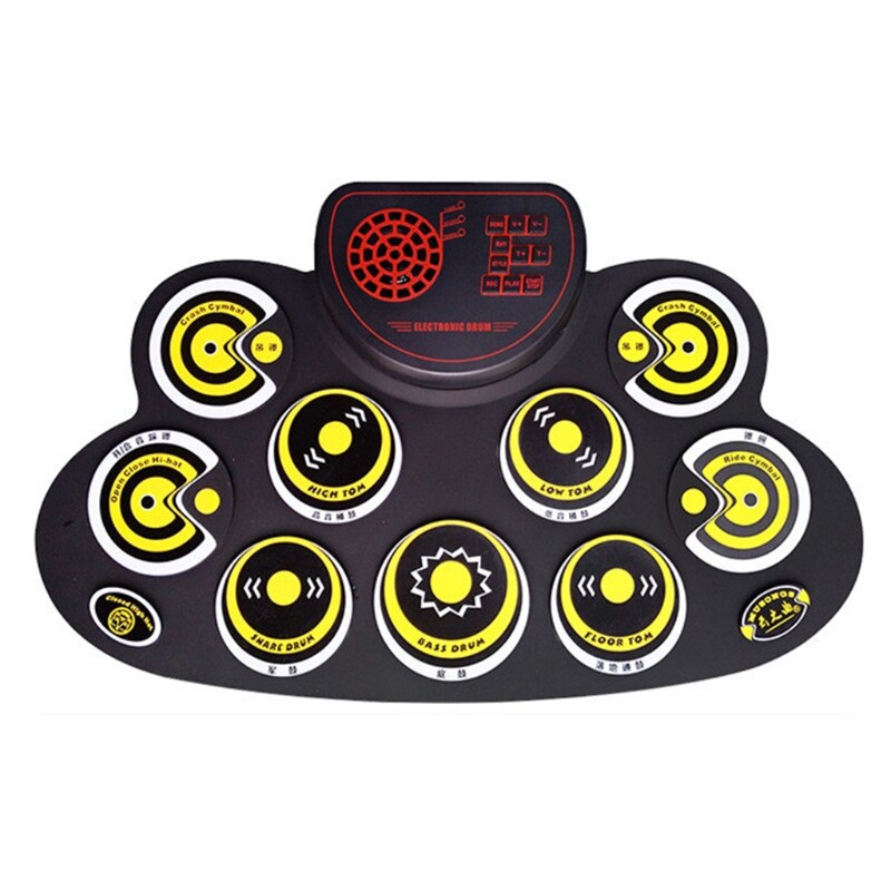 Kit de batterie lectronique j652d, pratique, Pad de batterie enroulable, Kit de batterie portable avec casque
