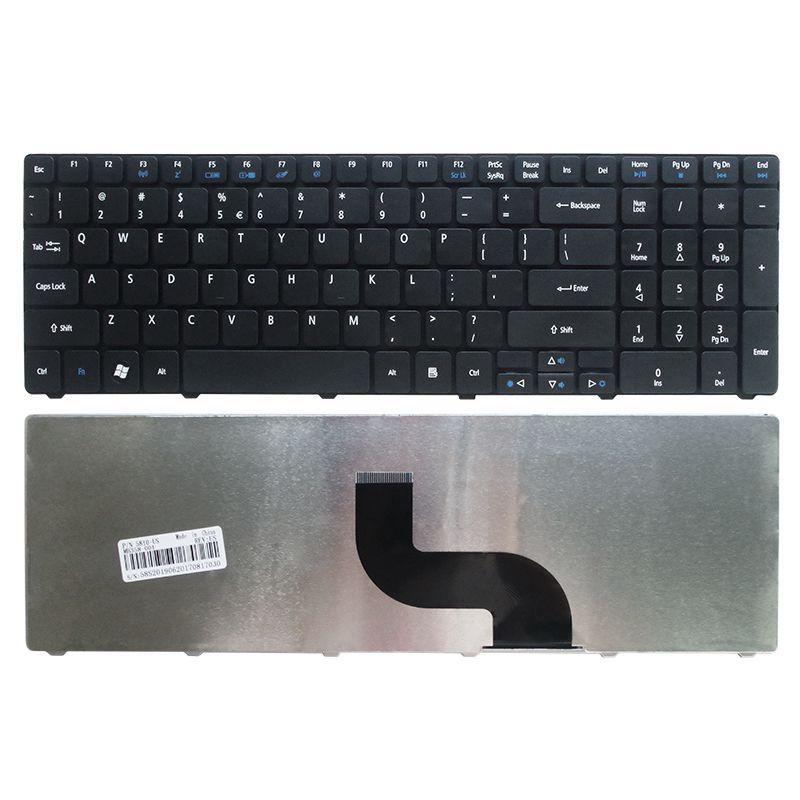 Teclado en inglés para portátil Acer, para Acer Aspire 5250, 7739G, 7739Z, 7739ZG, p5we0, 8940, 5560(15 pulgadas), 5560G, 5552G, 5810G, 5536G, EE. UU.