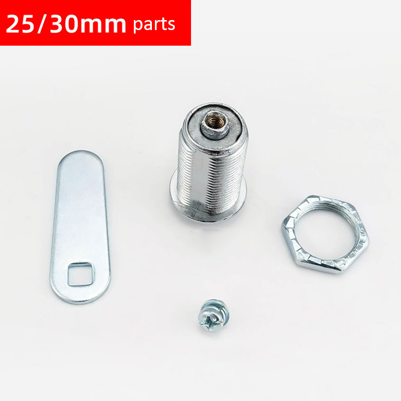 1set 16/20/25/30mm Zinc Alloy Lock Universal Size Key Vending Machine Cylinder Lock Tubular Key Industrial Cabinet Anti-pry