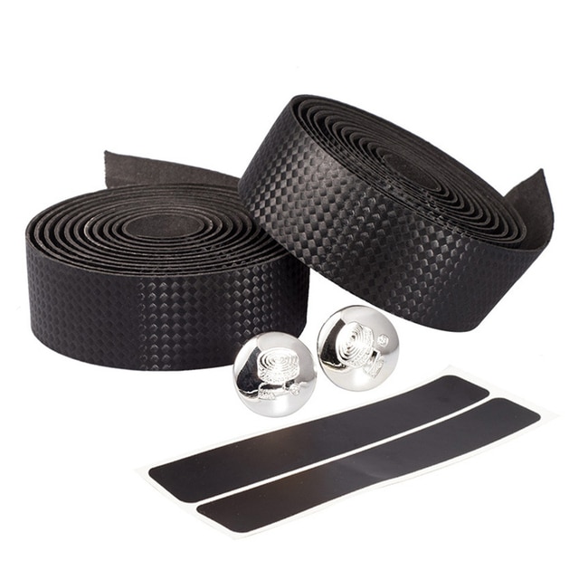 Ruban De Guidon Vélo De Route En PU/EVA - Noir, 2 Rouleaux, Confortable Et Antidérapant