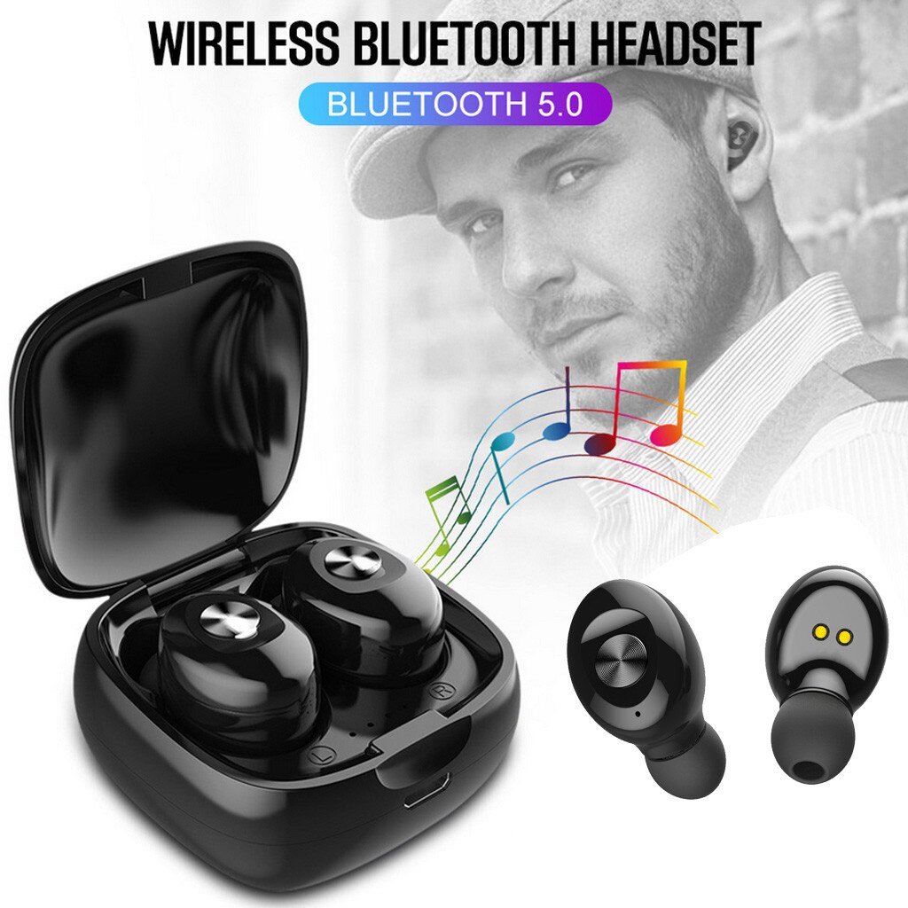 Aelicy Headphone Case Bag Portable Earphone Headset Hard Storage Box for Bluetooth Earphone Case