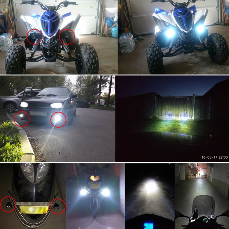 Lámpara de iluminación LED para motocicleta, juego de faros para vehículos eléctricos, foco superbrillante, accesorios para coche modificados para automóviles