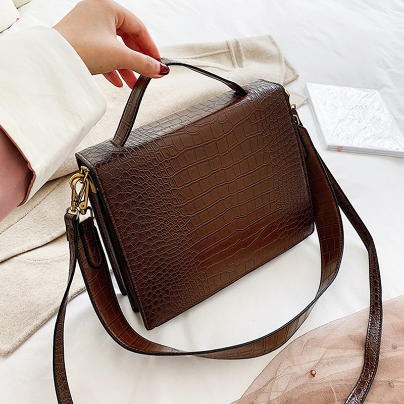 Sac femmes cuir sac à main Vintage luxe pierre motif couleur unie femme sac à main en cuir épaule femmes sacs