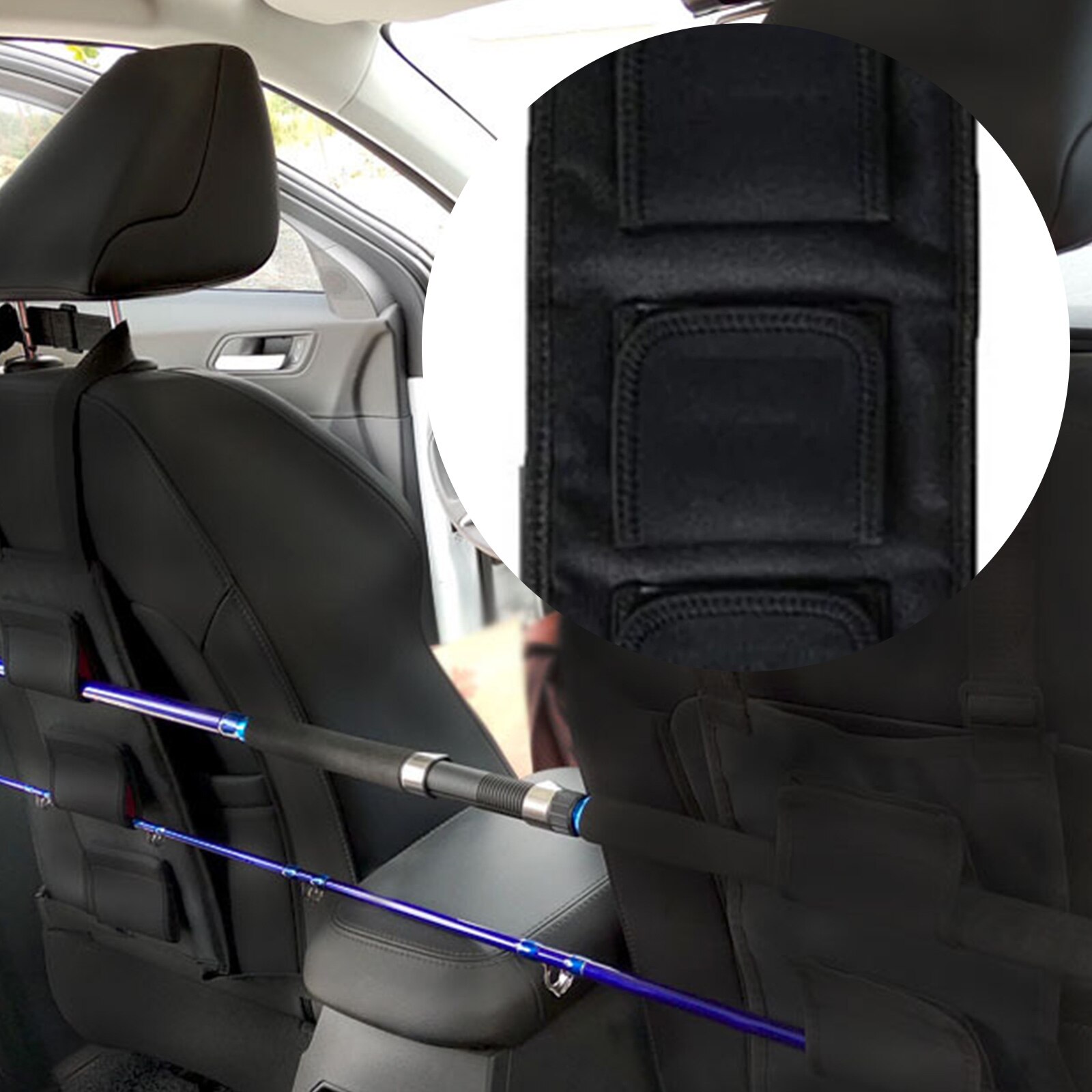 2Pcs Fishing Rod Holder Carrier For Vehicle Backseat Holders 3 Poles Suitable For Car Most Models Fishing Tackle Tool