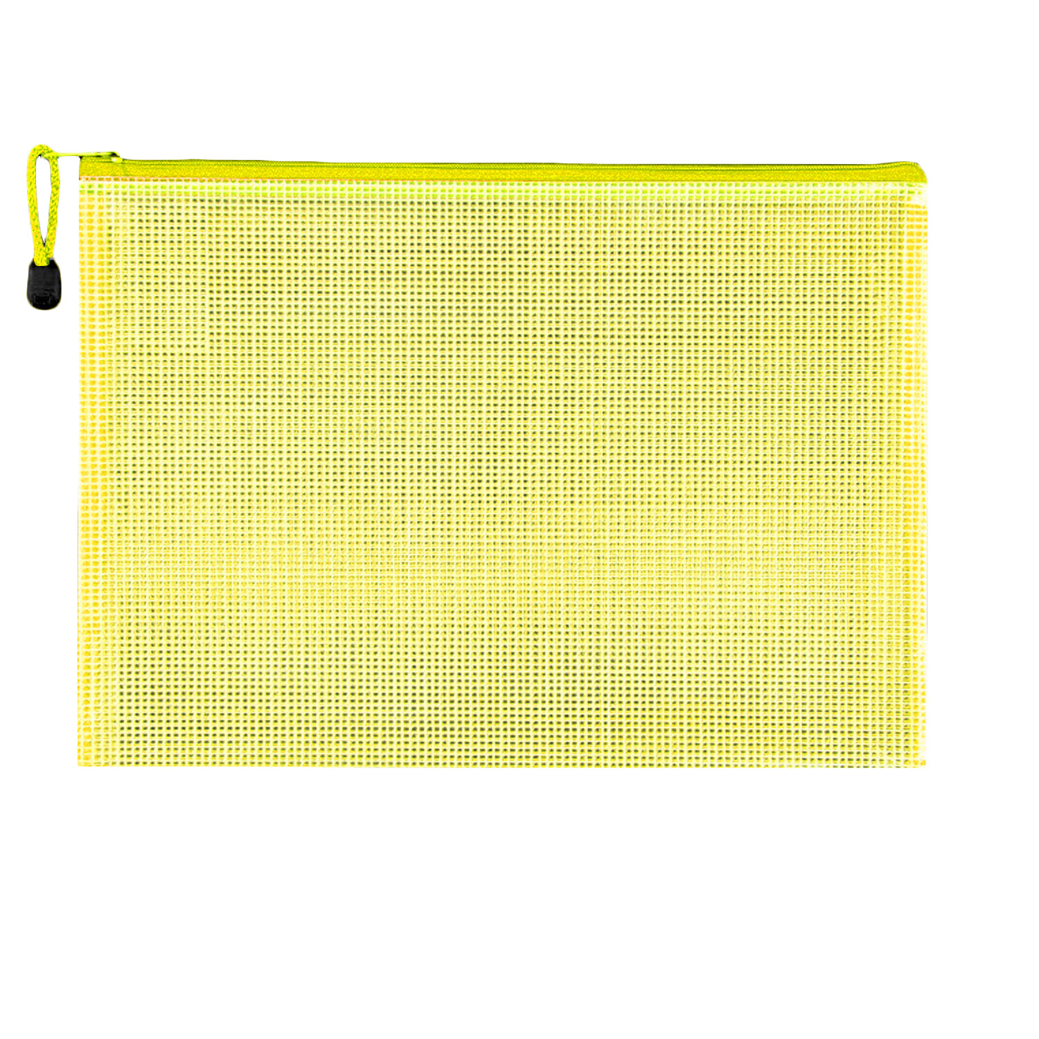 5pcs/lot office File Bag student supplies Waterproof Plastic Zipper Paper File Folder Book Pencil Pen Case Bag File document bag: yellow