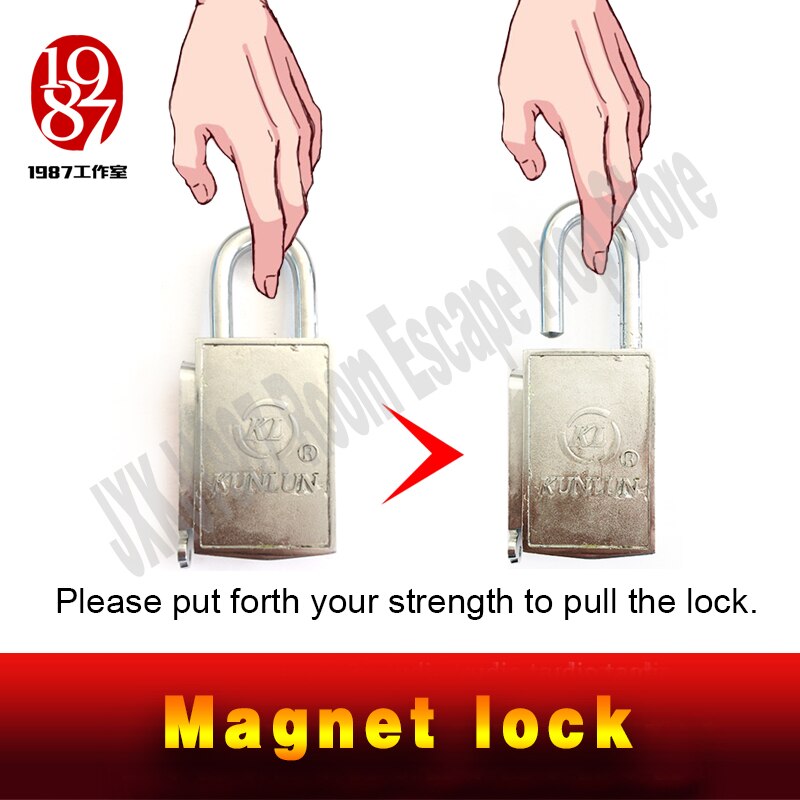 Magnet lock prop for escape room magnet key lock Real life escape mysterious room game prop from JXKJ1987 combination lock