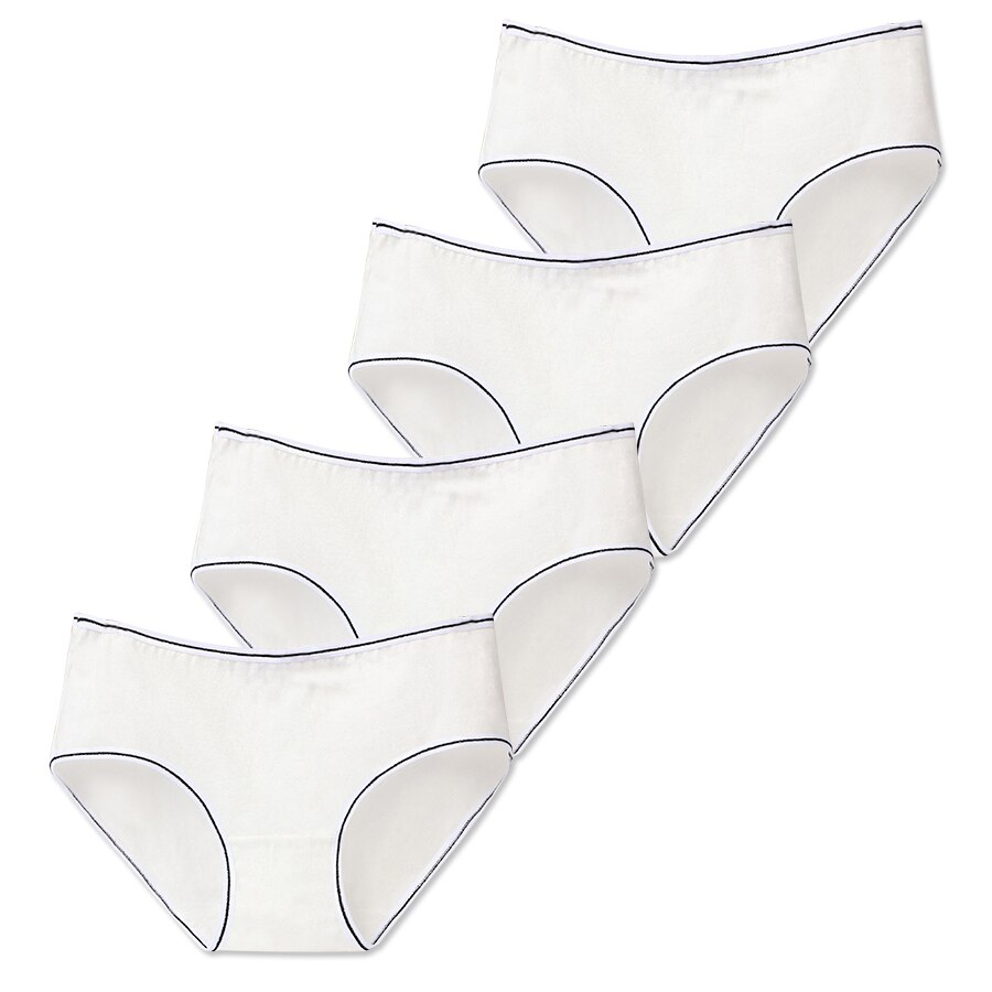 Lot de 4 culottes en coton pour adolescentes, sous-vêtements d'entraînement pour jeunes filles de 8 à 16 ans: bai4