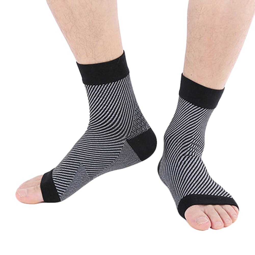 Unisex lindrer smerte sokker ankel smertelindring erme løpende kompresjon elastisk utendørs sport plantar fasciitt: L / xl