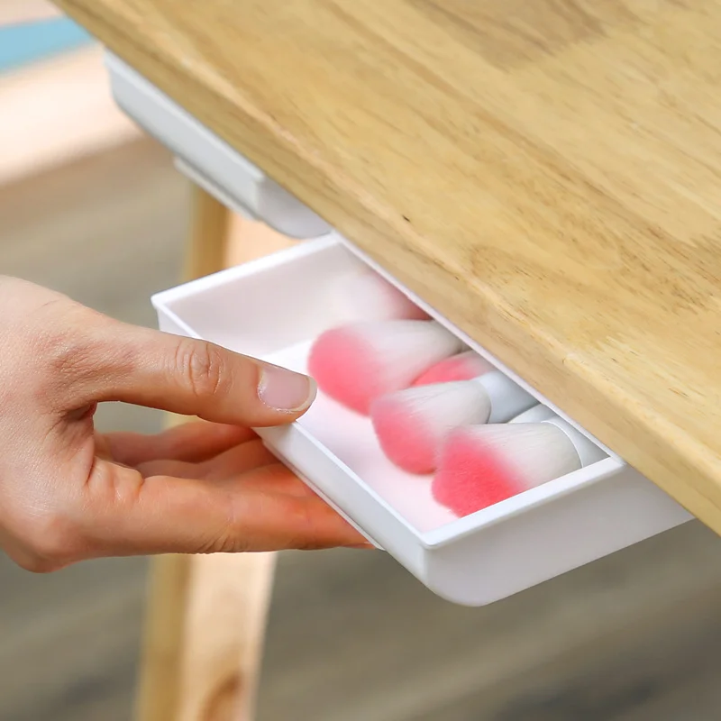 selbst Stock Bleistift ablage Schreibtisch Tisch Aufbewahrung schublade Organizer Kasten unter Schreibtisch stehen selbst klebende Lagerung unter der Schublade