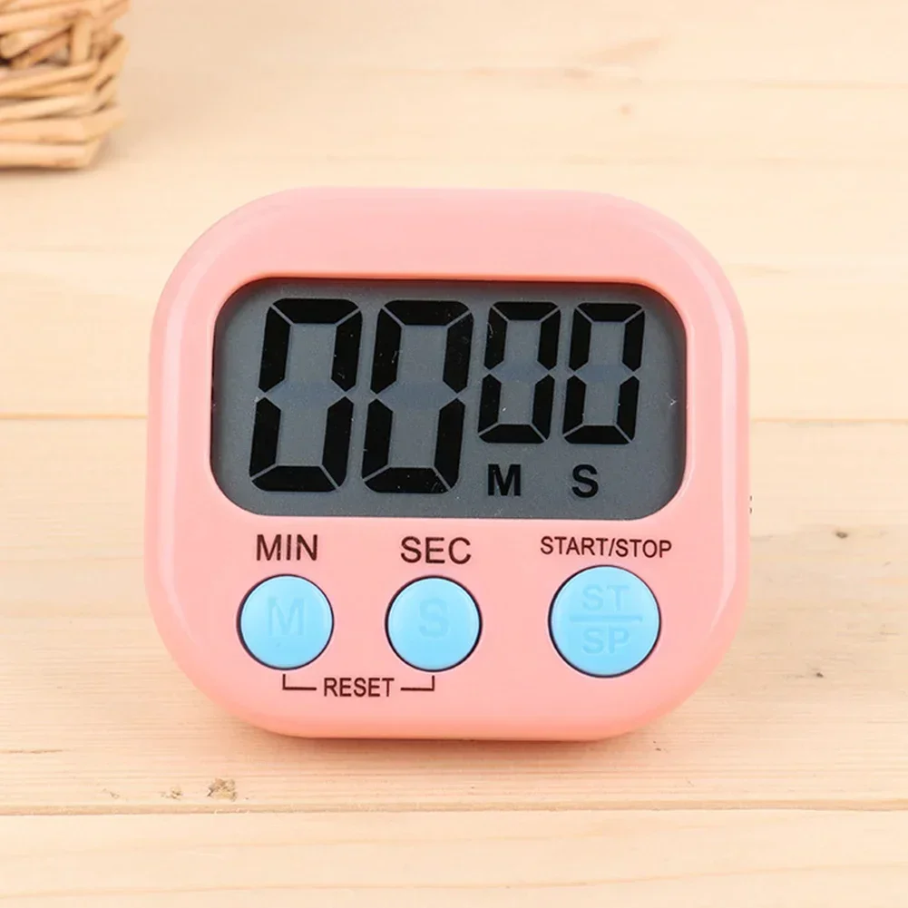 Køkken magnetisk digital timer æggeur stopur stort lcd digital høj alarm nedtællingsur praktisk madlavningsgadget: Grøn