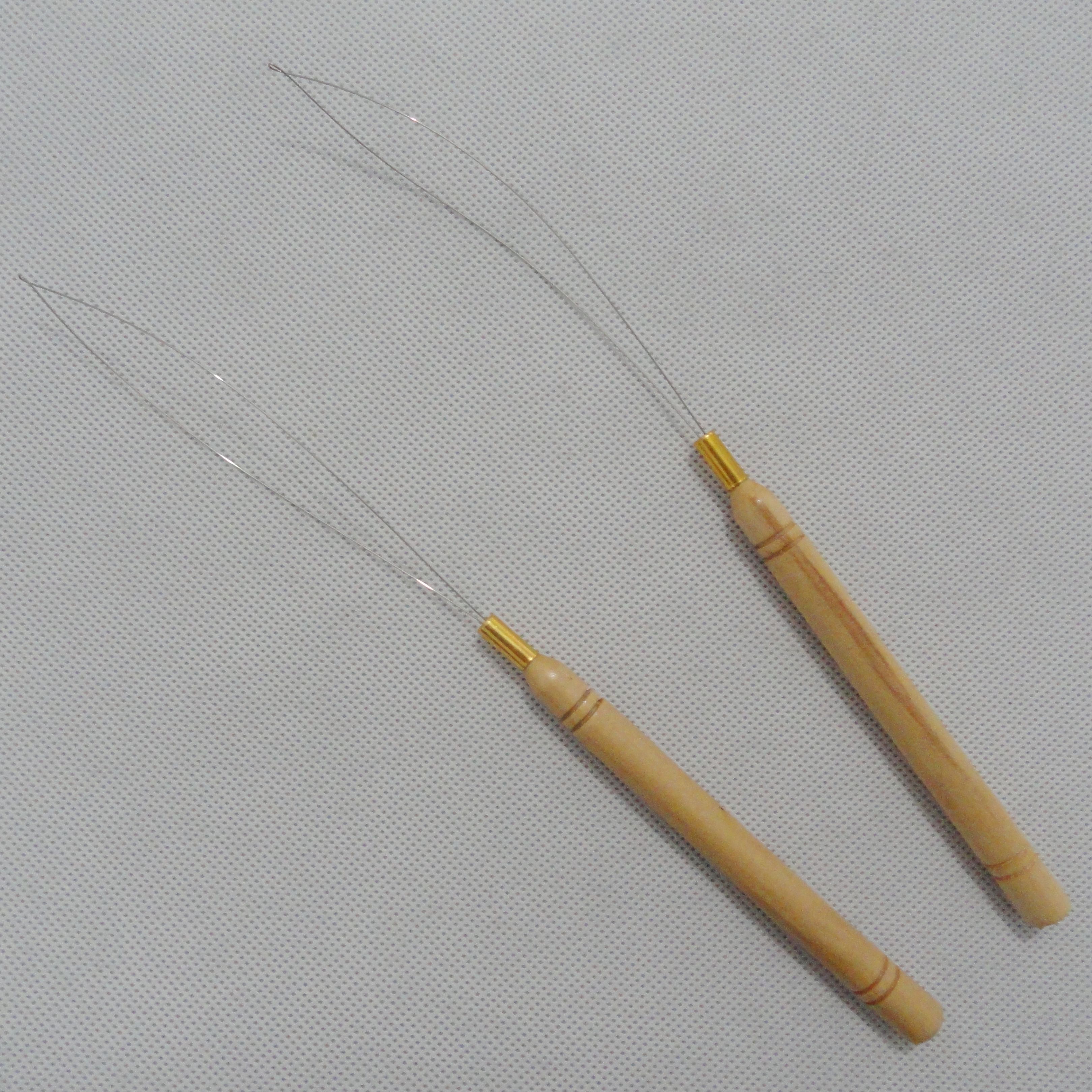 Micro Rings Loop Threader Treknaald Gebruikt met Haartang Kralen Micro Ring Haarverlengingsgereedschap Naald Haaknaaldlus