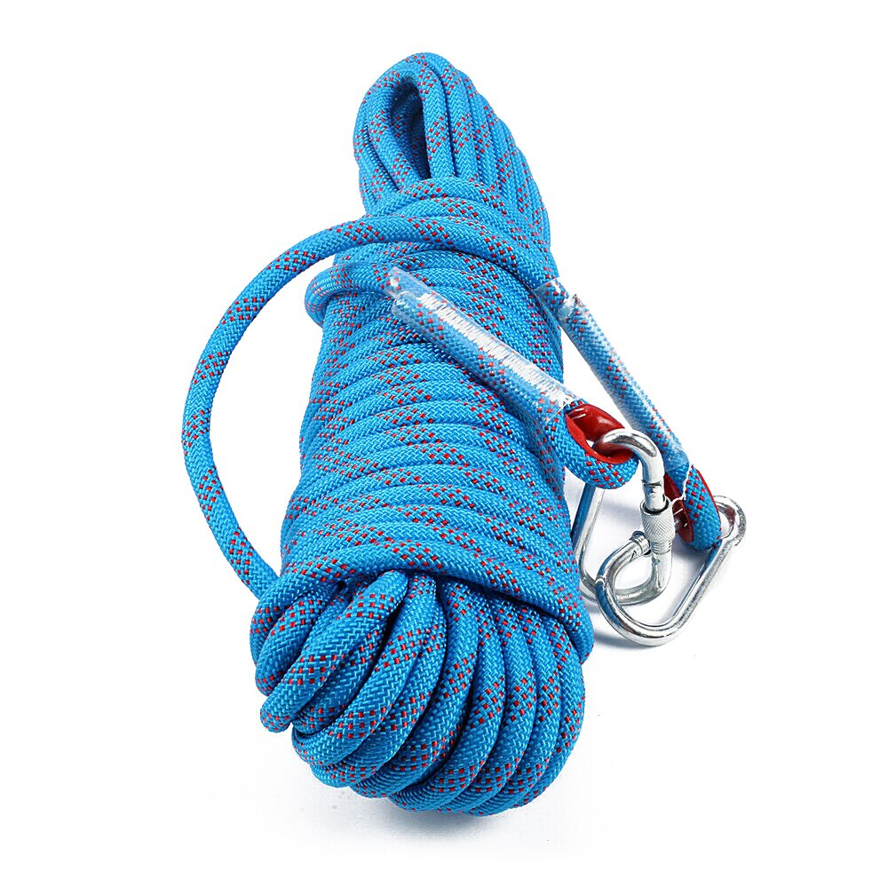 Safety Rope Climb 8mm Rescue Rope 20m High Strength Woven Rope For Mountaineering Outdoor Climbing Accessaries Emergency: Default Title