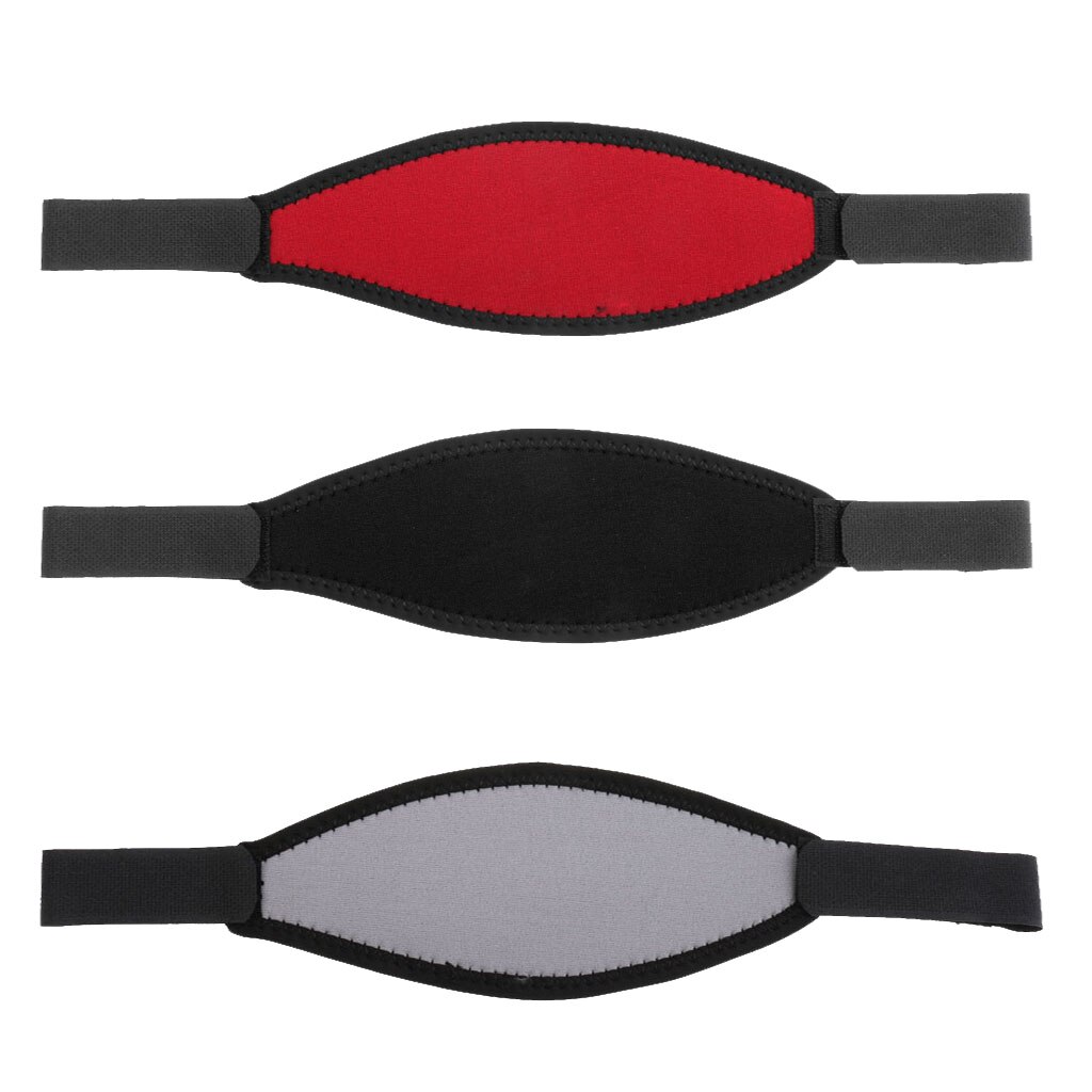 Dykning snorkling komfort neopren maske rem - let at justere - rød / sort / grå
