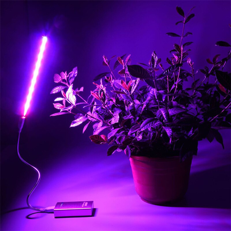 1 stk 10w led vækstlys usb bærbart led plantevækstlys  dc5v fuldspektrum phyto lampe 21 leds rotations fleksibelt lys indendørs