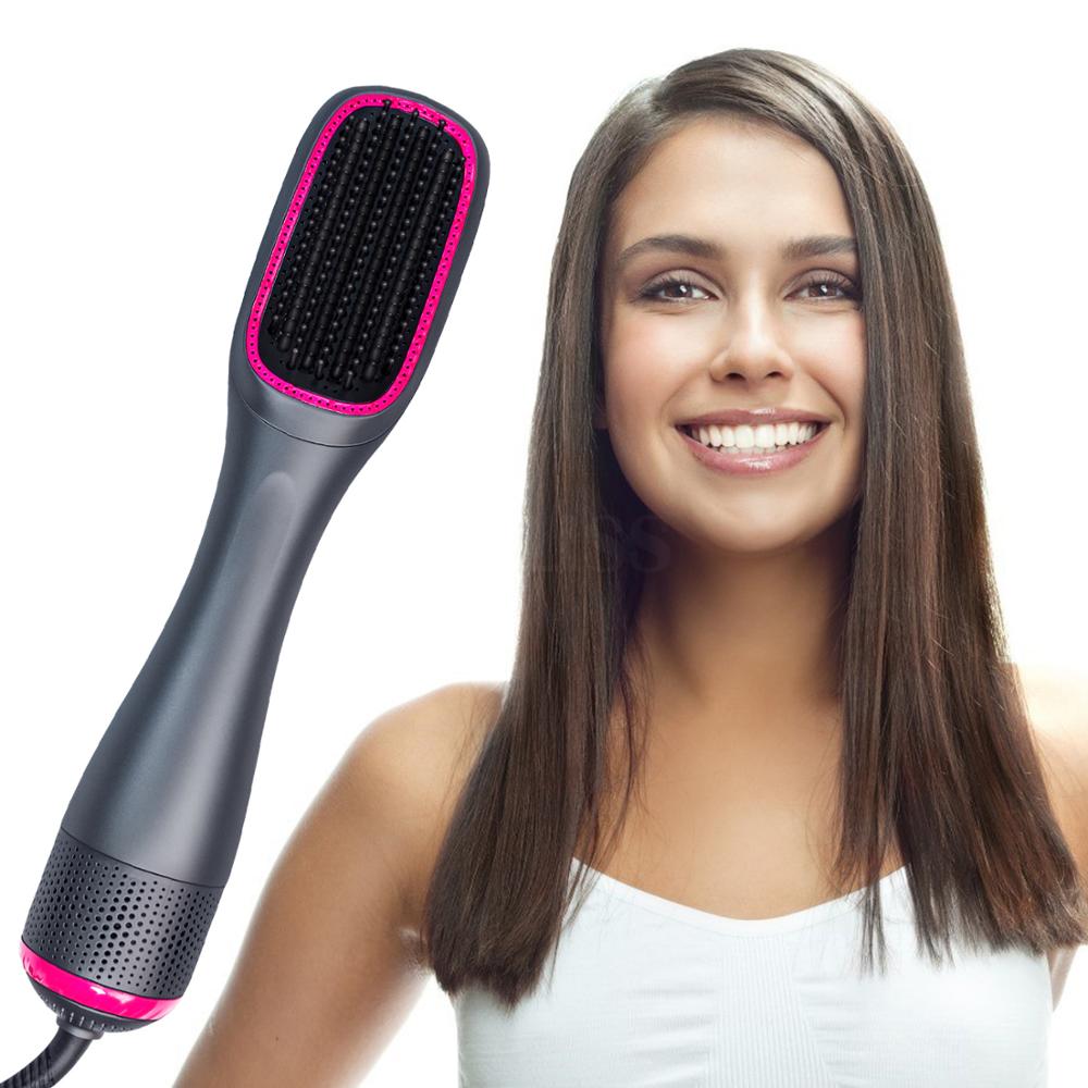 One step hårtørrer børste 7 in 1 air brush hår føntørrer volumizer hår glattejern curler kam rejse hårtørrer børste