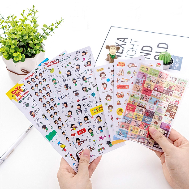 6 teile/satz Nette Katze Haustiere Tiere Lesezeichen Aufkleber Pvc Karikatur Aufkleber Tagebuch Aufkleber Sammelalbum Dekoration Aufkleber Schreibwaren