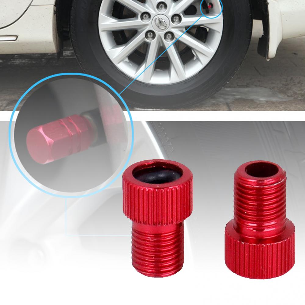 2 Stuks Aluminium Fiets Valve Converter Valve Adapter Fiets Buis Pomp Air Compressor Gereedschap