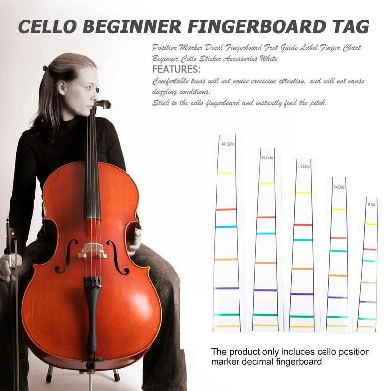 Cello Position Marker Decal Fingerboard Fret Guide Label Beginner Chart White Accessories White Cello Finger Sticker Beginn A2y7