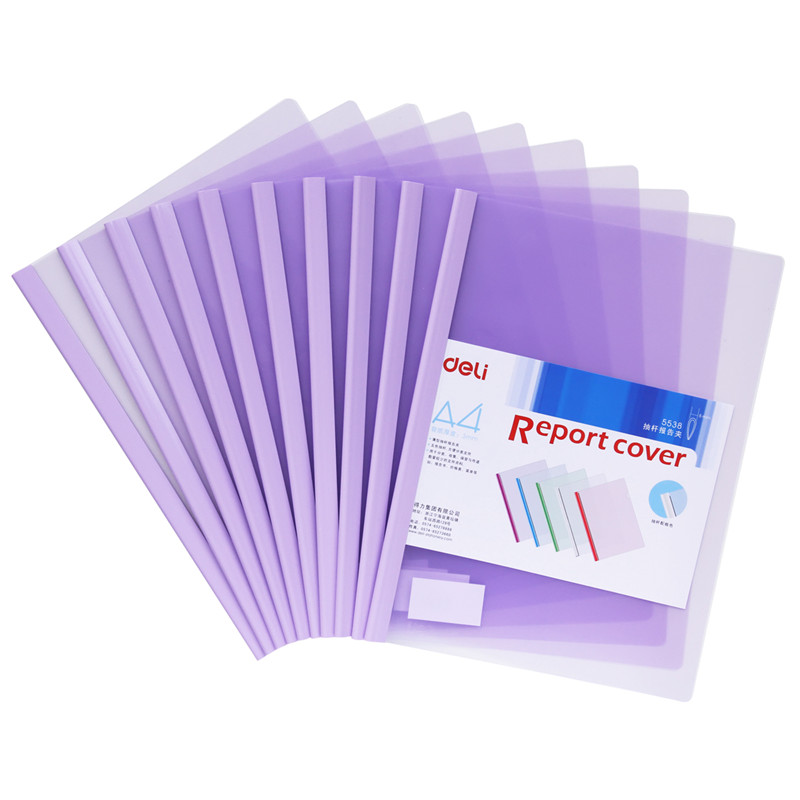 60pcs/set A4 Morandi Color Folder Test Paper and Document Rod Clamp File Folder Business Office Supplies