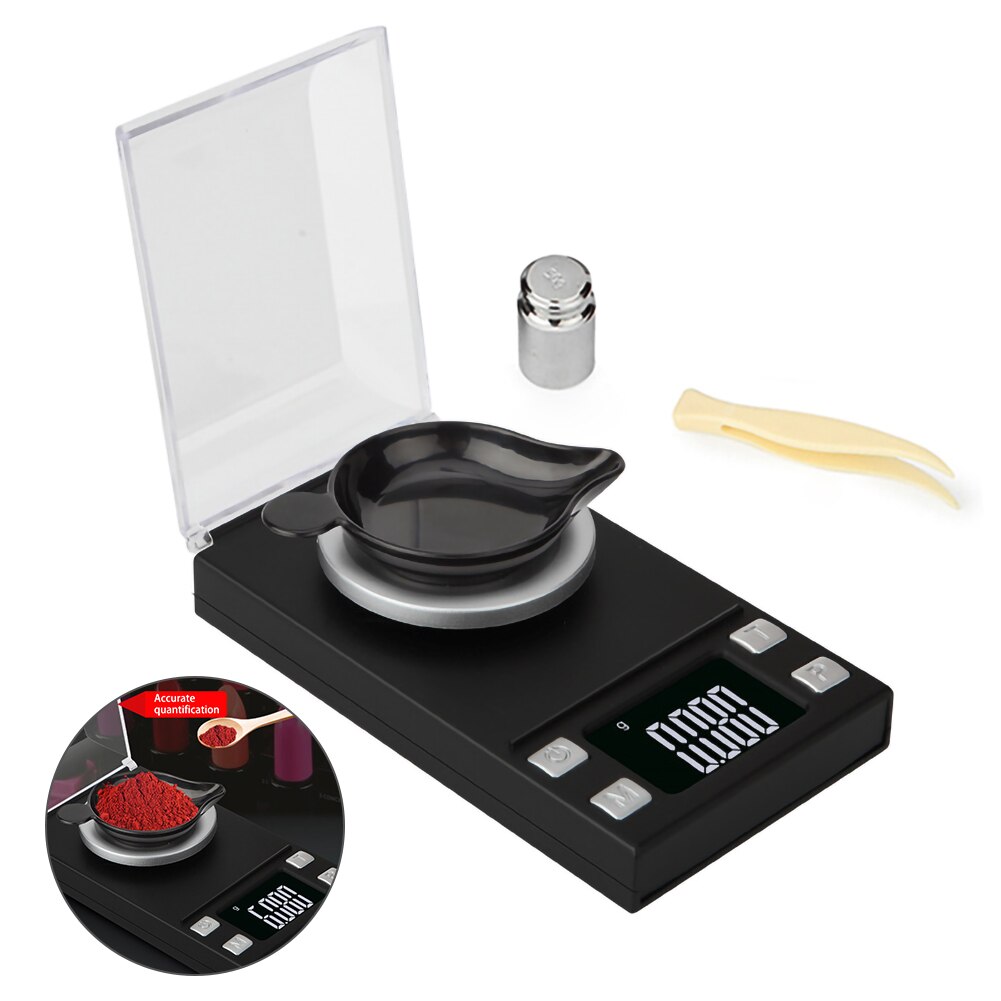 Precision Pocket Jewelry Scale 0.001g Mini Electronic Scale High Precision Gold Carat Balance Digital Display Milligram Scale
