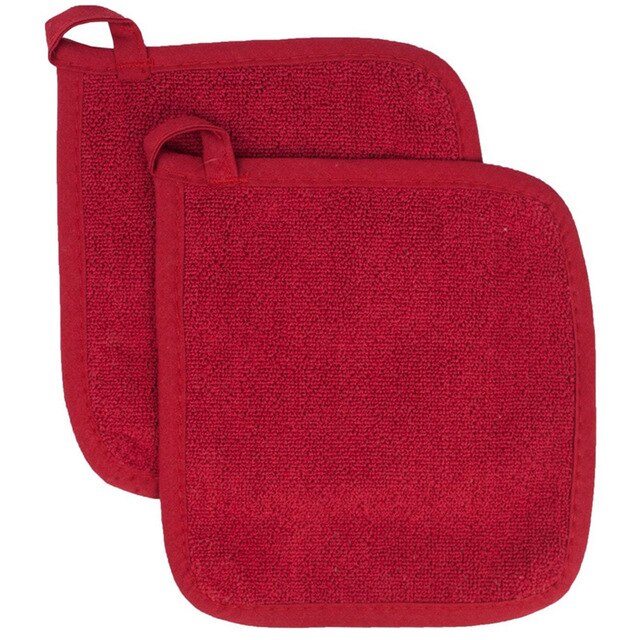 Heat Resistant Towel Pot Holders Cotton Potholder Pot Holder Pads Baking pot For Cooking And Baking Item Kitchen Accessories: A Red