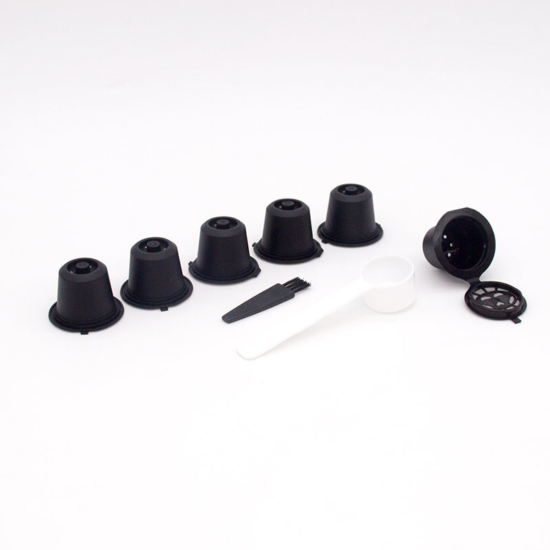 Filtre réutilisable pour capsules à café Nespresso | 2/4/6 pièces, dosettes de café rechargeables, outils de café, directe cuillère , brosse