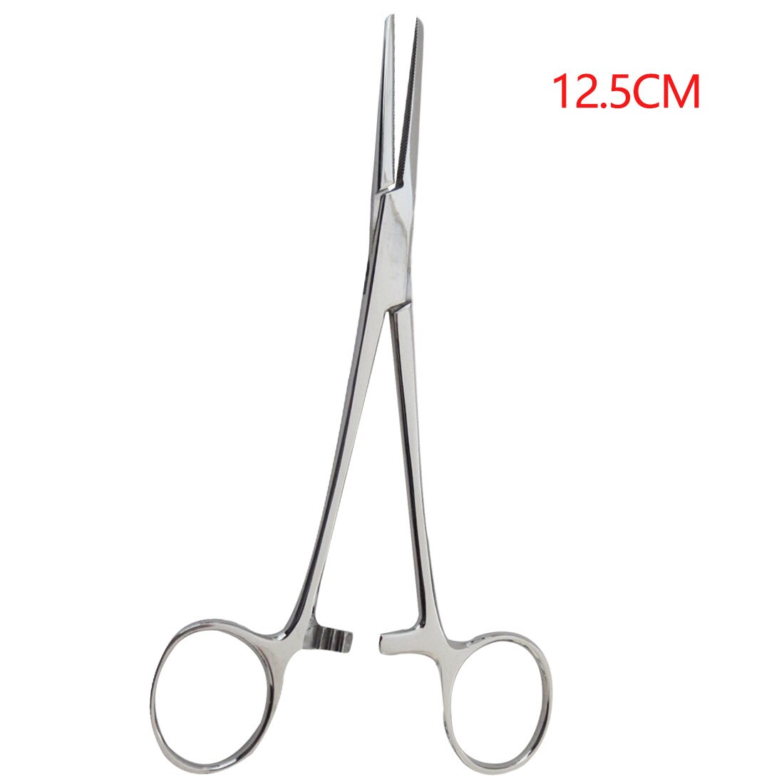 Scissors Pliers Fishing Curved/ Straight Tip Hemostat 12.5cm Haemostatic Locking Clamps Forceps Stainless Steel: 12.5cm Straight Type