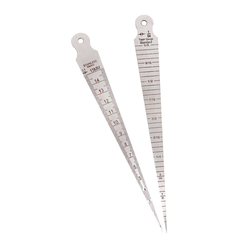 Portable Taper Gage High Precision Stainless Steel Wedge Feeler Hole Taper Gauge Ruler Measuring Tool Multipurpose Tool