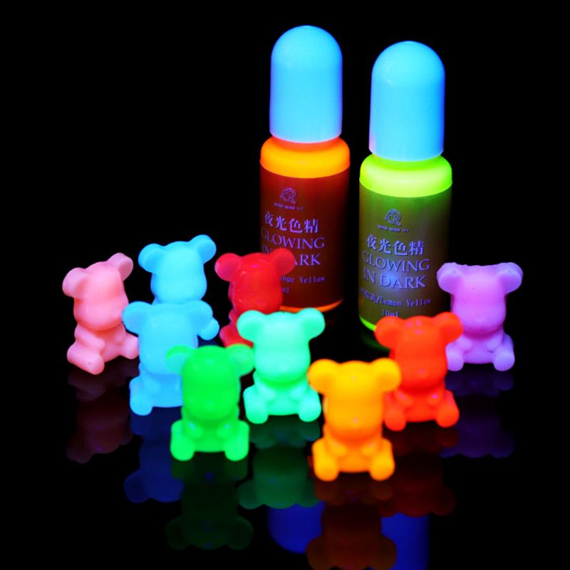 Lysende flytende pigment håndlaget ab lim uv epoxy mold filler håndverk smykker gjør diy toning materiale