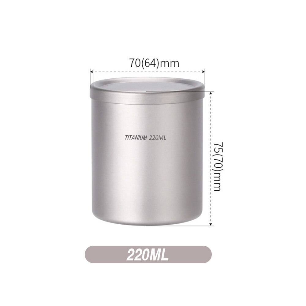 220ml/330ml/450ml/550ml Double Wall Titanium Water Cup Coffee Tea Mug for Home Office Outdoor Camping Hiking Backpacking Picnic: A1